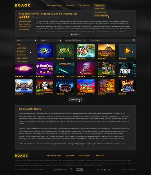 bgaoc website: Website pages