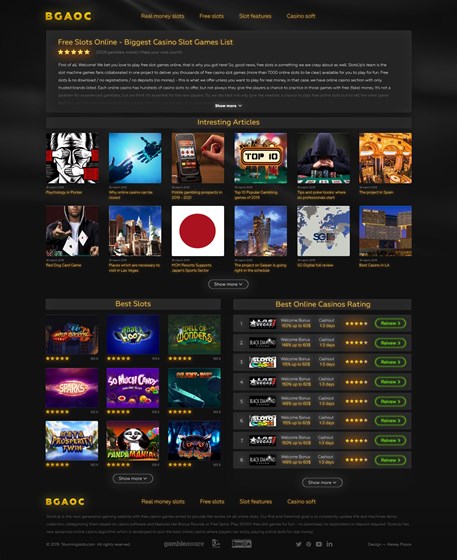 bgaoc website: Website pages